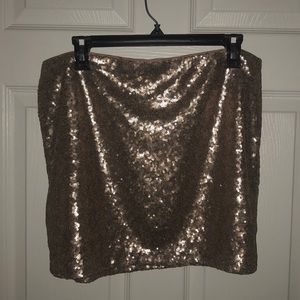 Gap gold sequin skirt